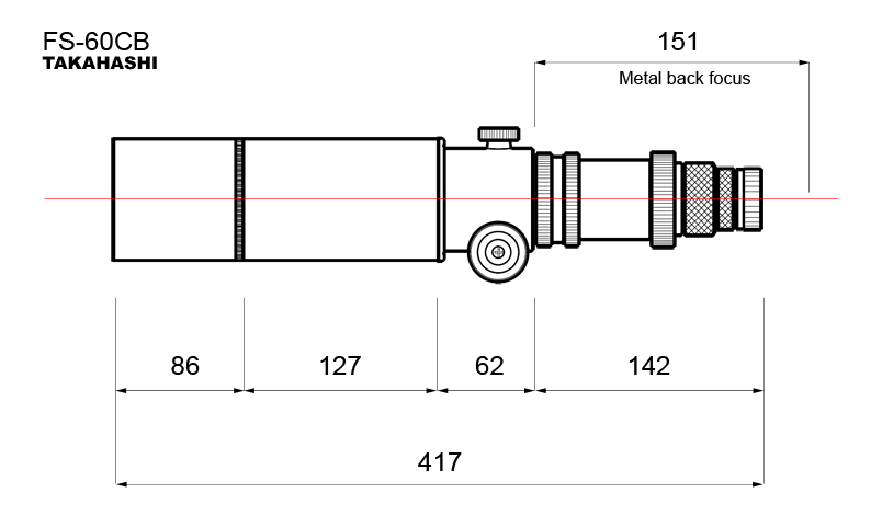 Takahashi FS-60CB longitudinal view