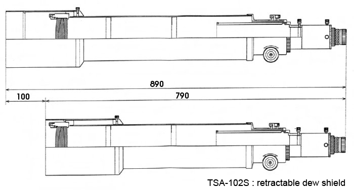 Takahashi TSA-102S longitudinal view